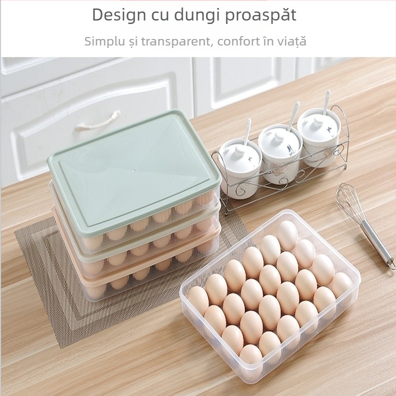 KUCOCO Cutie de depozitare pentru dumplings, design multi-strat, potrivită pentru dumplings și wontons, pentru frigider și congelator, material PP