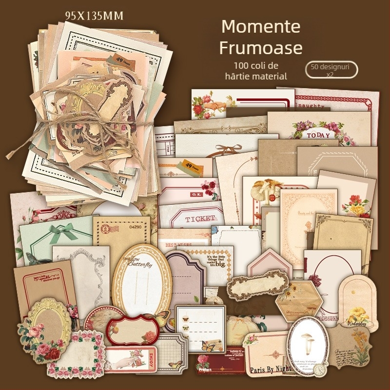 Xinmo Vintage – hârtie de scris 100 g de înaltă calitate, bloc-notes pentru notițe, DIY colaj card, imprimare, gata de cadou