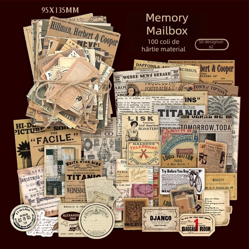 Xinmo Vintage – hârtie de scris 100 g de înaltă calitate, bloc-notes pentru notițe, DIY colaj card, imprimare, gata de cadou