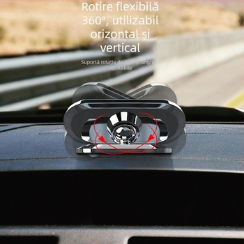 Suport pentru telefon auto – aliaj, rotire 360°, fixare pe ventilatia de aer