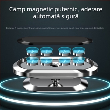 Suport pentru telefon auto – aliaj, rotire 360°, fixare pe ventilatia de aer