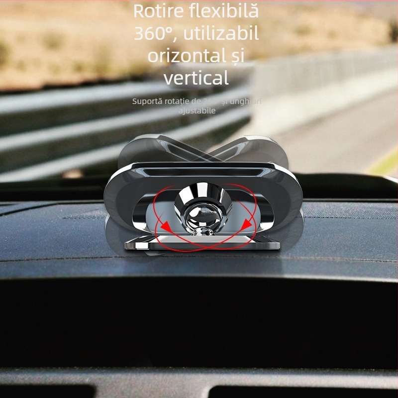 Suport pentru telefon auto – aliaj, rotire 360°, fixare pe ventilatia de aer