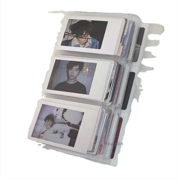 Album Polaroid de 3 inci, cu fermoar, spațiu de depozitare pentru fotografii, bilete și carduri, album idol