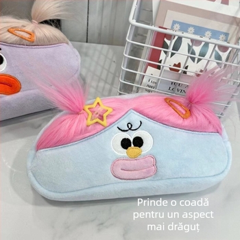 Penar plușat în stil coreean, velur, brand Qiyan, unisex, design monstru cu ochi mari