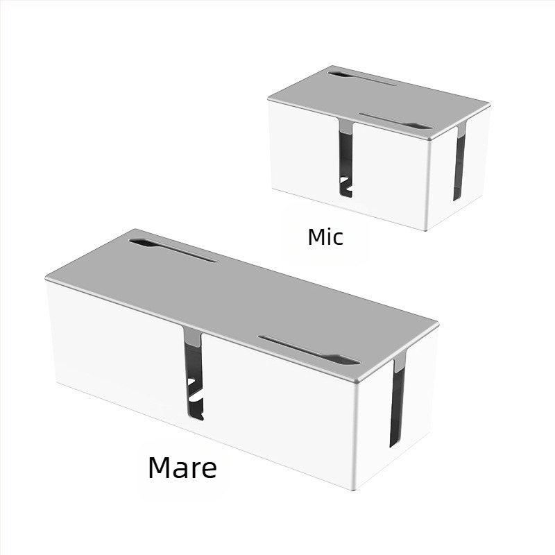 Cutie de stocare cabluri model P1 – plastic de inginerie, 18 L, capac, imprimare logo disponibilă, pentru birou