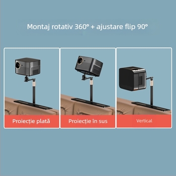 Suport Proiector pentru Desktop, Noptieră și Canapea – Universal, Cu Îmbinare Ascunsă, Din Oțel de Carbon