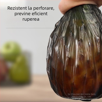 Saci de gunoi pentru uz casnic, groși, cu mâner, perforați pentru ruptură ușoară, negri sau colorate