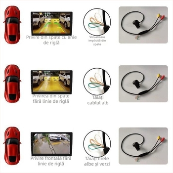 Cameră fisheye panoramică 360° cu carcasă metalică, 600TVL, AHD/CVBS, 12V