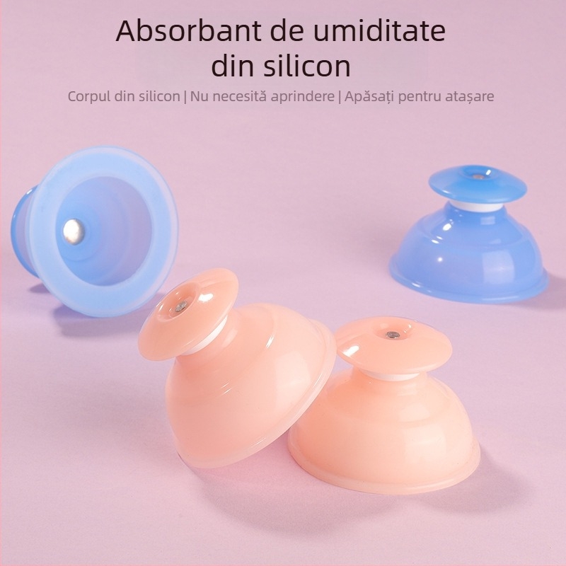 Set de cupping din silicon – Silicon + hardware, Model universal, Absorbție de umezeală prin vid, pentru uz casnic, fitness și salon de înfrumusețare