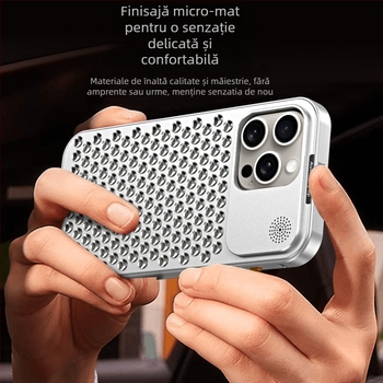 Carcasă metalică dură pentru iPhone 12/13/14 serie – gravură, rezistentă la șocuri, disipare termică, protecție la cădere