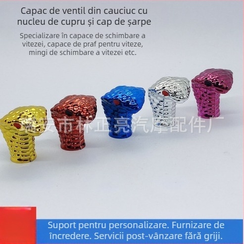 Capă ventil anvelope – cap de șarpe, cupru, serie din cauciuc, montare filet, compatibilitate generală