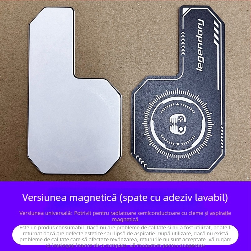 Placă de răcire pentru telefoane mobile cu suprafață de răcire pe bază de semiconductori și amplificator pentru disipare căldură, construcție din folie de aluminiu + gel de silice, 20 g, conexiune wireless