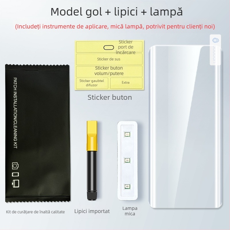 Protecție ecran din sticlă temperată pentru Samsung S24 Ultra, compatibil cu S23 Ultra/S22 Ultra, claritate HD, acoperire UV, antiamprentă, protecție anti-cădere