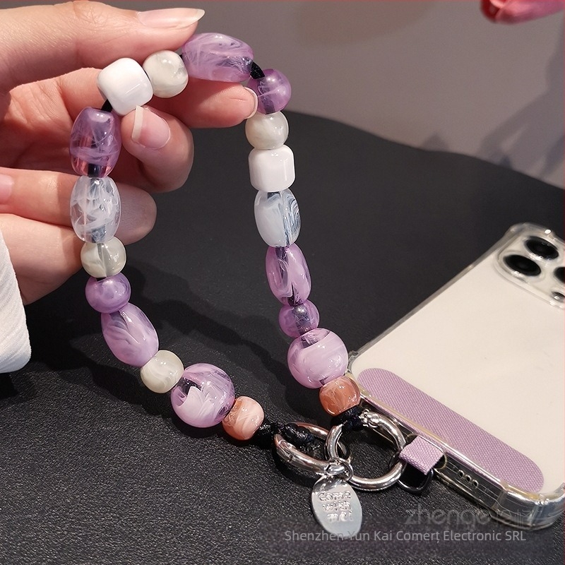 Lanyard pentru telefon pentru femei, cu mărgele, lucrat manual, multifuncțional, design geometric, Brand Zhenge