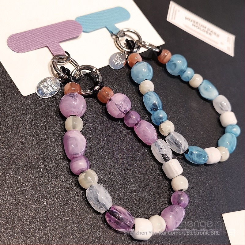 Lanyard pentru telefon pentru femei, cu mărgele, lucrat manual, multifuncțional, design geometric, Brand Zhenge