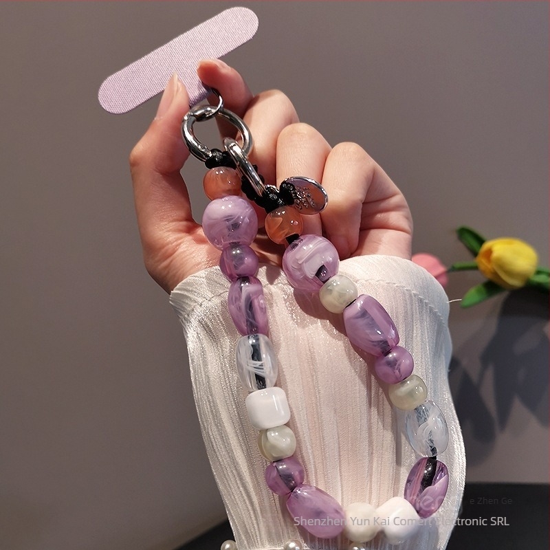Lanyard pentru telefon pentru femei, cu mărgele, lucrat manual, multifuncțional, design geometric, Brand Zhenge