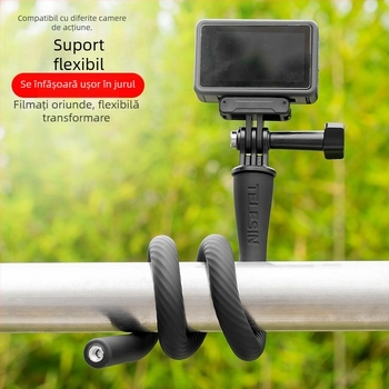 Suport flexibil cu modelare liberă, compatibil GoPro HERO11/12, Insta360 X3/X2 și telefon