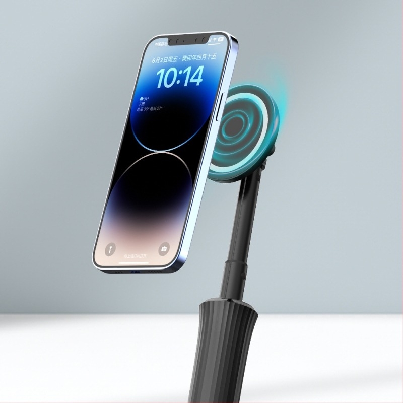 Selfie stick mini cu trepied, rotație de 360°, design portabil pentru călătorii, construcție din plastic, fără telecomandă