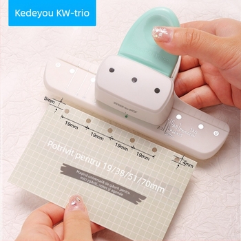 Perforator manual pentru agende cu 3 găuri, găuri de 4 mm, model 9027, Kw-trio/Kedeyou