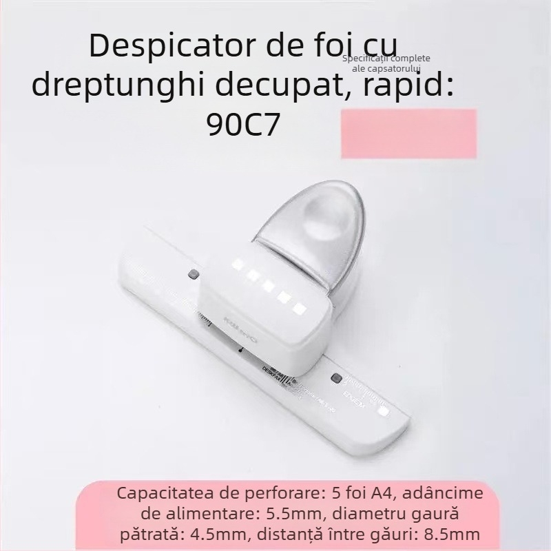 Perforator manual pentru agende cu 3 găuri, găuri de 4 mm, model 9027, Kw-trio/Kedeyou