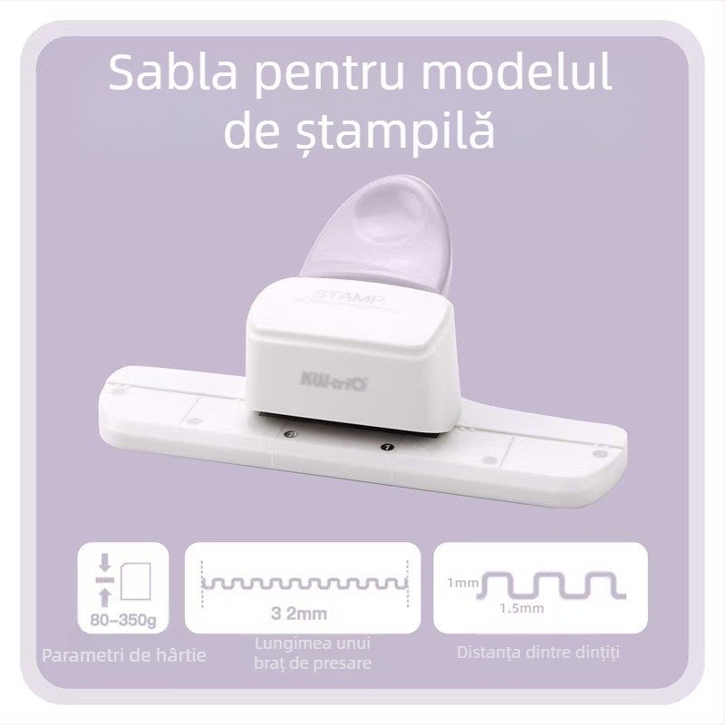 Perforator manual pentru agende cu 3 găuri, găuri de 4 mm, model 9027, Kw-trio/Kedeyou