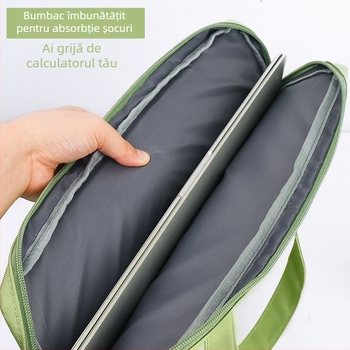 Geantă de fișiere din pânză EN248, pentru școală și birou, cu fermoar, design pătrat, marca HUA JIE