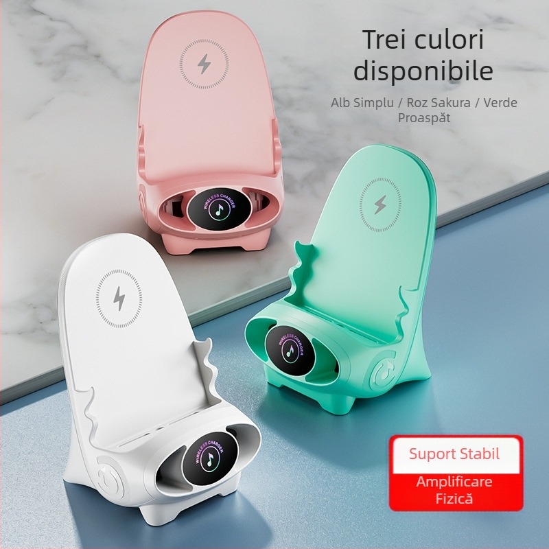 Wolf suport de masă pentru telefon cu încărcare wireless și aromaterapie, personalizabil, universal