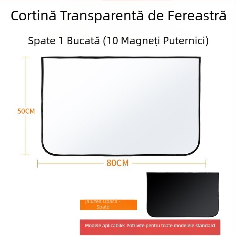 Parasolar pentru parbrizul mașinii – izolație termică, blocare a luminii, patru anotimpuri, tip card-in, material: țesătură titan