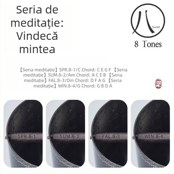 Zvonuri de vânt din metal, 9 note, acord patru anotimpuri, sunete vindecătoare, design japonez retro, decor suspendat exterior, cadou