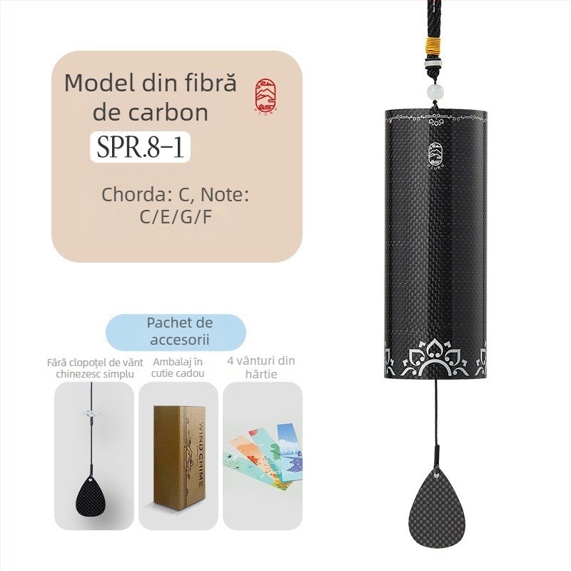 Zvonuri de vânt din metal, 9 note, acord patru anotimpuri, sunete vindecătoare, design japonez retro, decor suspendat exterior, cadou