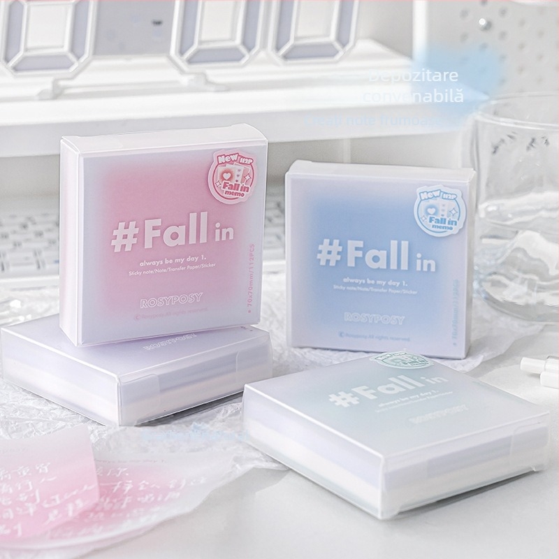 Planwith RosyPosy Soft Blush Notițe Multifuncționale – Mesaje de atmosferă – Hârtie Brick – IP: Nu