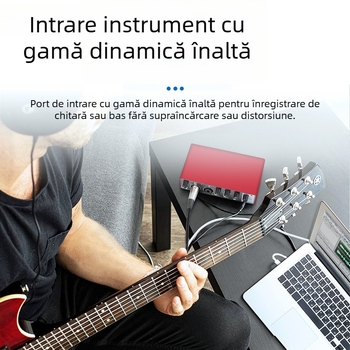 Carte de sunet USB externă profesională – fără drivere, pentru înregistrare live și karaoke, reglaj sunet (Model MD22; Alimentare: 0; Lansată: 2022)