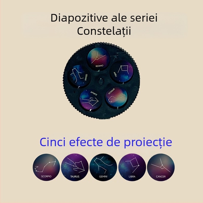 Lampa cu proiecție a cerului înstelat, alimentată prin USB – lampă de noapte de birou, fără control inteligent