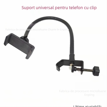 Clip de microfon rotativ la 360° pentru birou — clemă universală pentru microfon pentru conferințe și streaming live