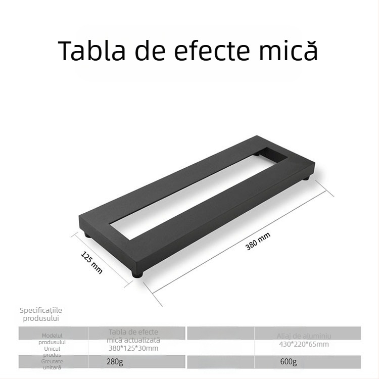 Pedalboard ultraușor pentru chitară electrică, cu suport Velcro și husă de depozitare