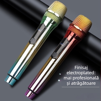 Microfon karaoke wireless pentru scenă, model W78, 100 Hz-20 kHz, SNR >=75 dB, autonomie 6-8 ore, baterie 2000-4000 mAh