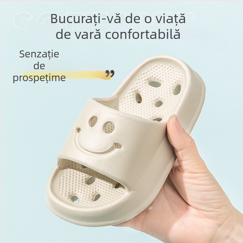 Șlapi de baie pentru copii, talpă EVA moale, design decupat, antiderapant, mărimi 6–12
