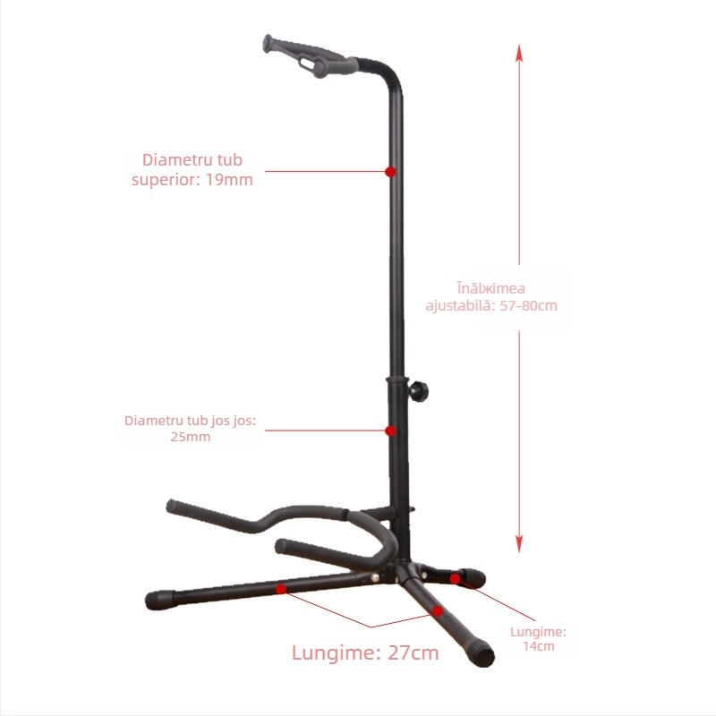 Suport de chitară vertical – compatibil cu chitare acustice, folk, electrice, bass și lăută – Remembering Ming