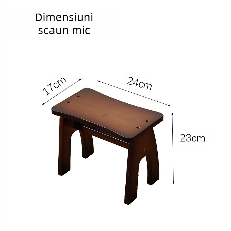 Taburet din bambus pentru copii – stil modern minimalist, taburet pătrat, producție directă din fabrică