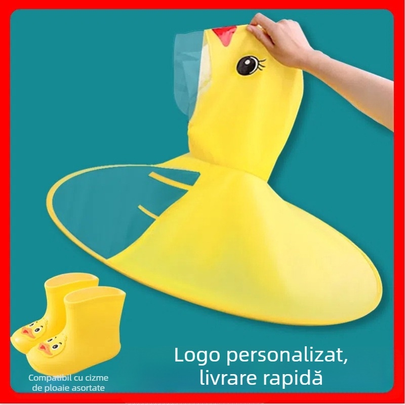 IIAMGHC Poncho de ploaie pentru copii cu desen animat – țesătură PVC, strat impermeabil PVC, destinat copiilor