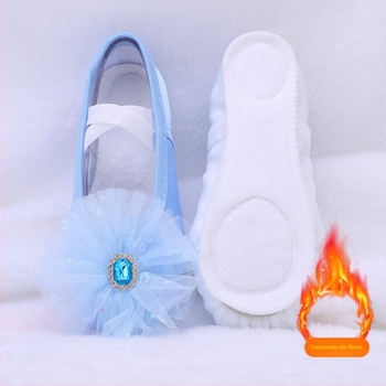 Pantofi de balet pentru fetițe, talpă moale – ușori, respirabili, pentru dans