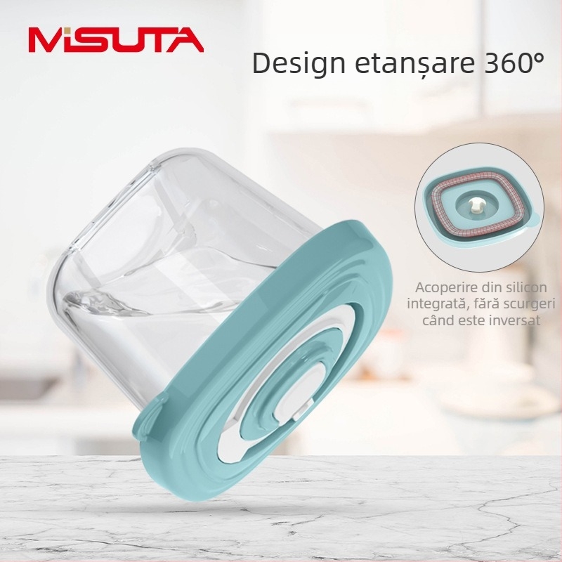 MISUTA Cutie Chrono pentru hrană complementar – 6 buc., PP, set veselă cu compartimente sigilate, pentru copii peste 3 luni