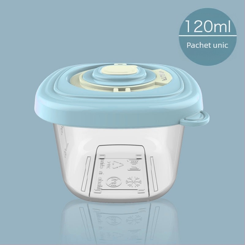 MISUTA Cutie Chrono pentru hrană complementar – 6 buc., PP, set veselă cu compartimente sigilate, pentru copii peste 3 luni