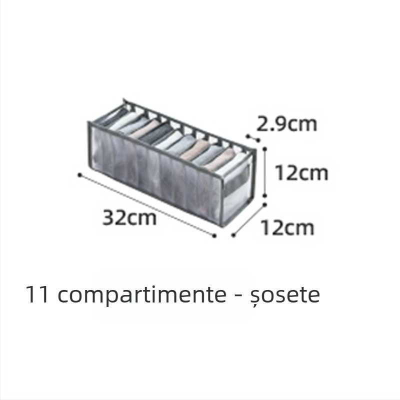 Cub de depozitare din plasă – nylon + plasă, organizator multipurpose pentru lenjerie și accesorii (model Mesh storage)