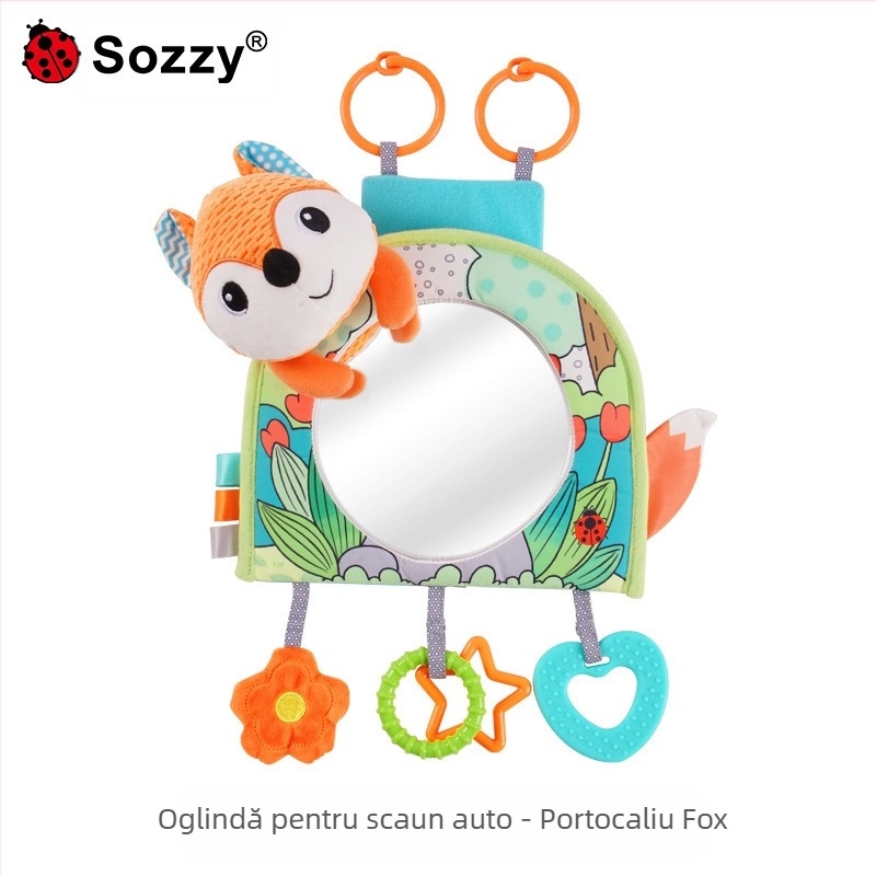 Jucărie plușată atârnată pentru oglinda mașinii, pentru sugari (0–3 ani) – cadou liniștitor