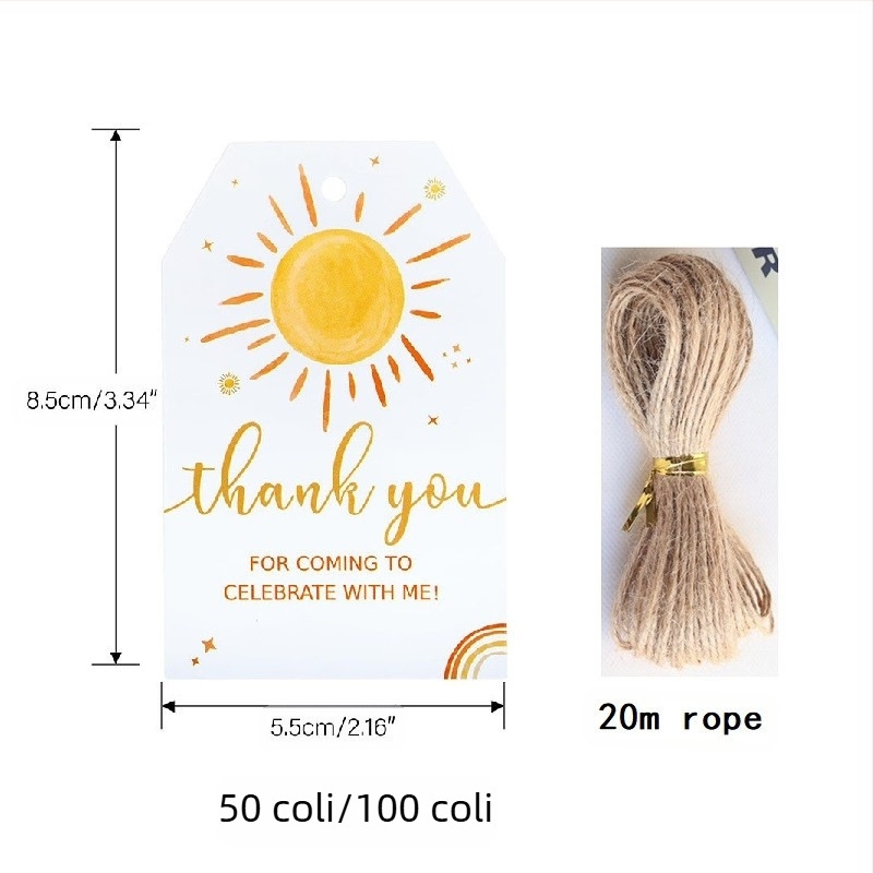 Etichete cadou DIY și carduri de felicitare cu sfoară din cânepă de 20 m, hârtie, pachete cu 50 sau 100 foi, pentru zile de naștere și nunți