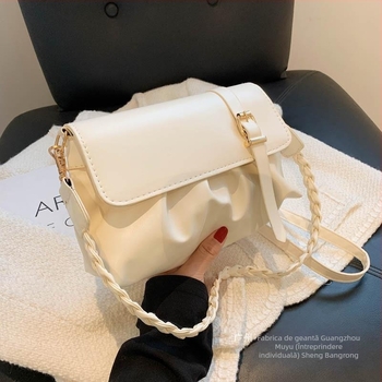 Sheng bangrong geantă PU în stil stradal, cu compartiment interior cu fermoar, construcție rigidă, pentru utilizare zilnică