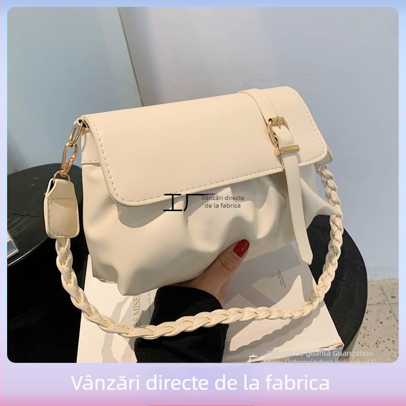 Sheng bangrong geantă PU în stil stradal, cu compartiment interior cu fermoar, construcție rigidă, pentru utilizare zilnică