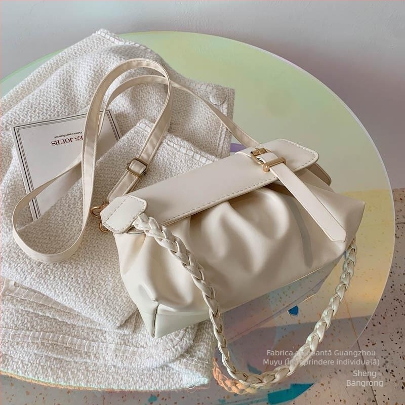 Sheng bangrong geantă PU în stil stradal, cu compartiment interior cu fermoar, construcție rigidă, pentru utilizare zilnică