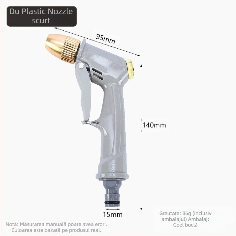 Pistol de apă pentru grădină cu presiune înaltă, motor brushless, duză din aliaj electroplacat, udare oscilatoare, pentru spălarea mașinilor